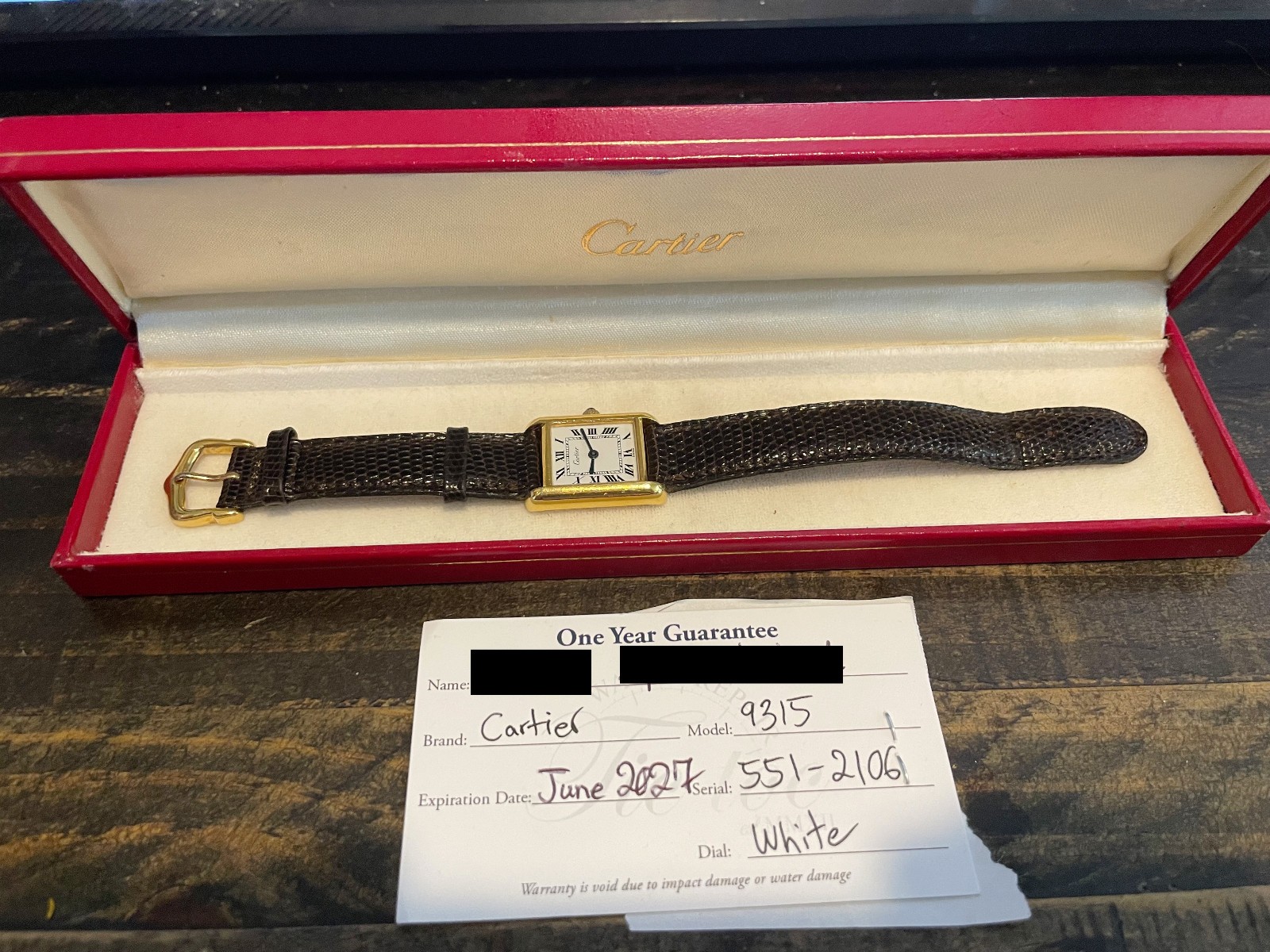 Cartier Tank 9315